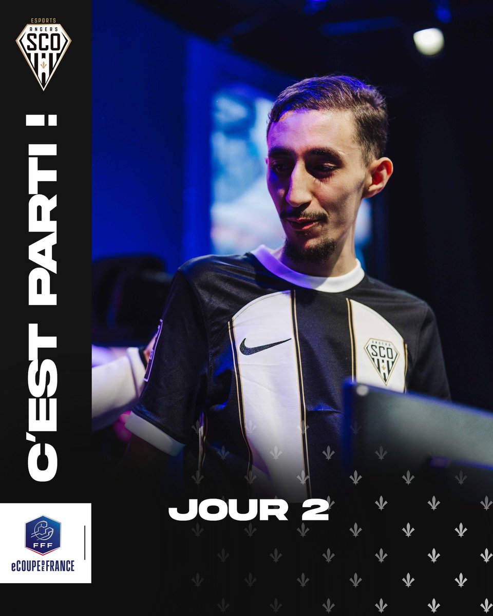 JOUR 2 #eCoupeDeFrance 

Venez supporter notre joueur lors des quarts de finales qui vont déterminer qui de Quarna ou du strasbourgeois MvLik vont accéder en demi-finale 🔥🔥

Pour suivre le match : 
youtube.com/live/r7FrSgjwq…

<a href="/AngersSCO/">Angers SCO</a> #esports #eafc25 #sco <a href="/efootdefrance/">Equipe de France eFoot ⭐️</a>