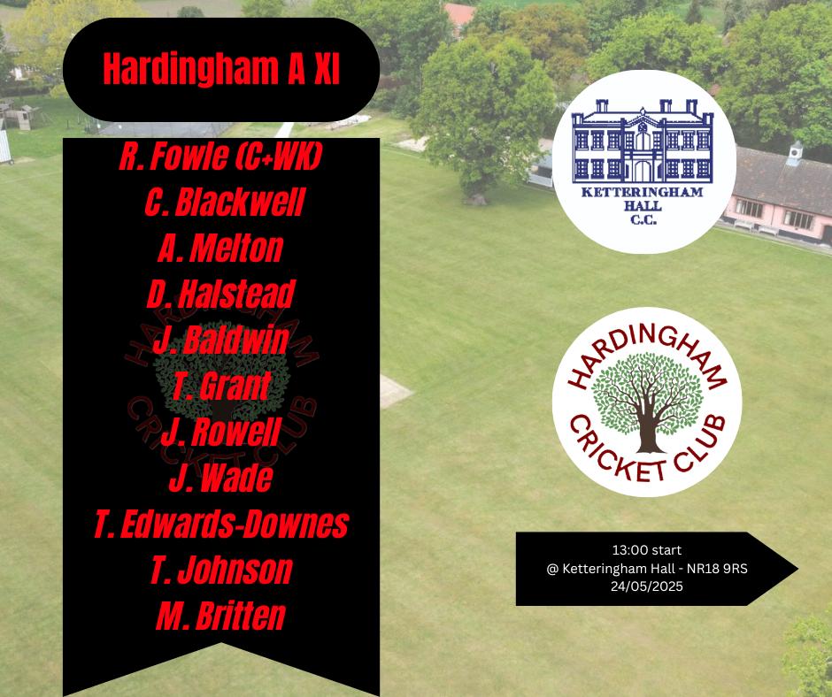 TEAM NEWS:

Here is today's squad for today's cricket. With the forecast improving throughout the day, a good chance to watch some cricket and two lovely grounds