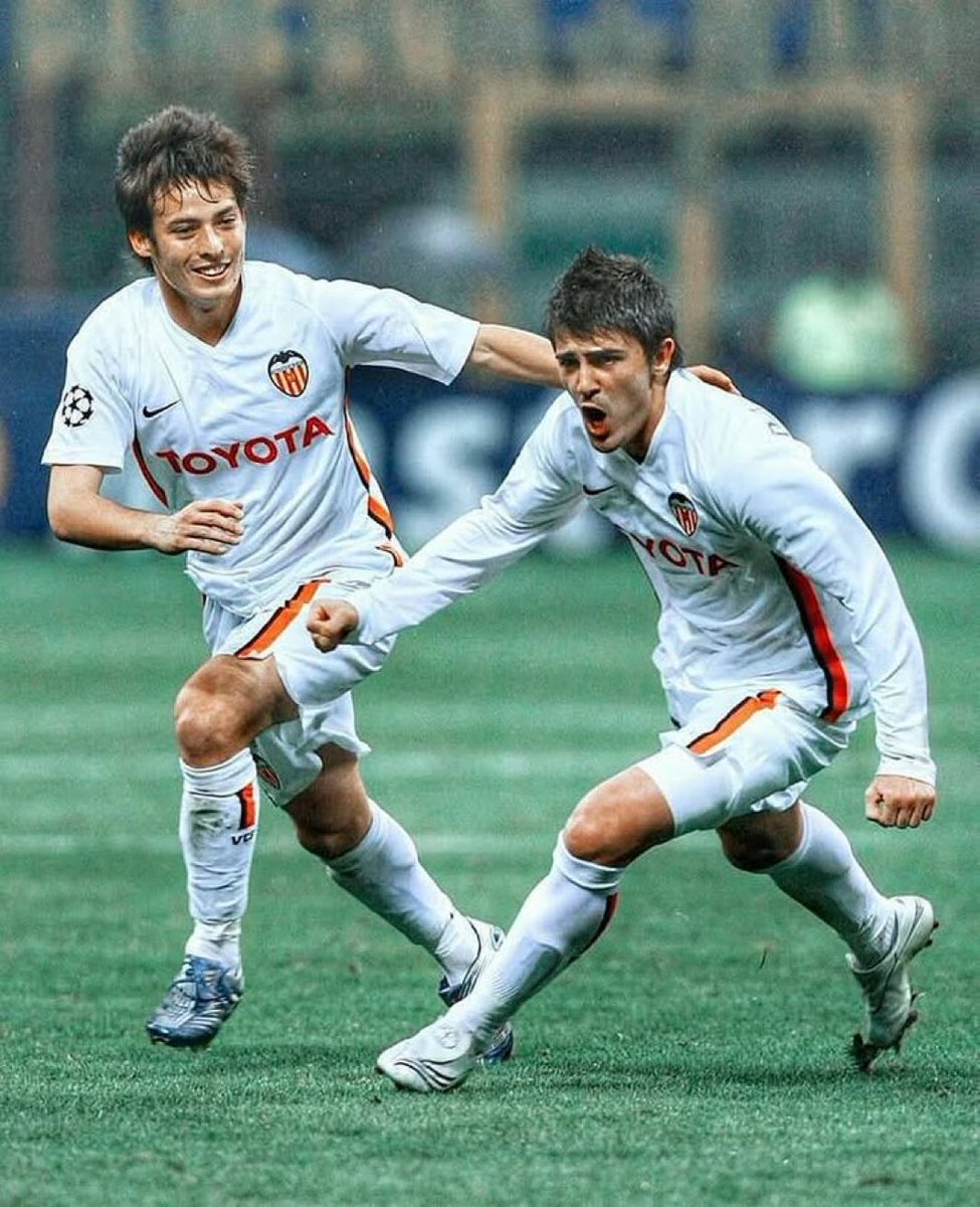 David Silva and David Villa at Valencia