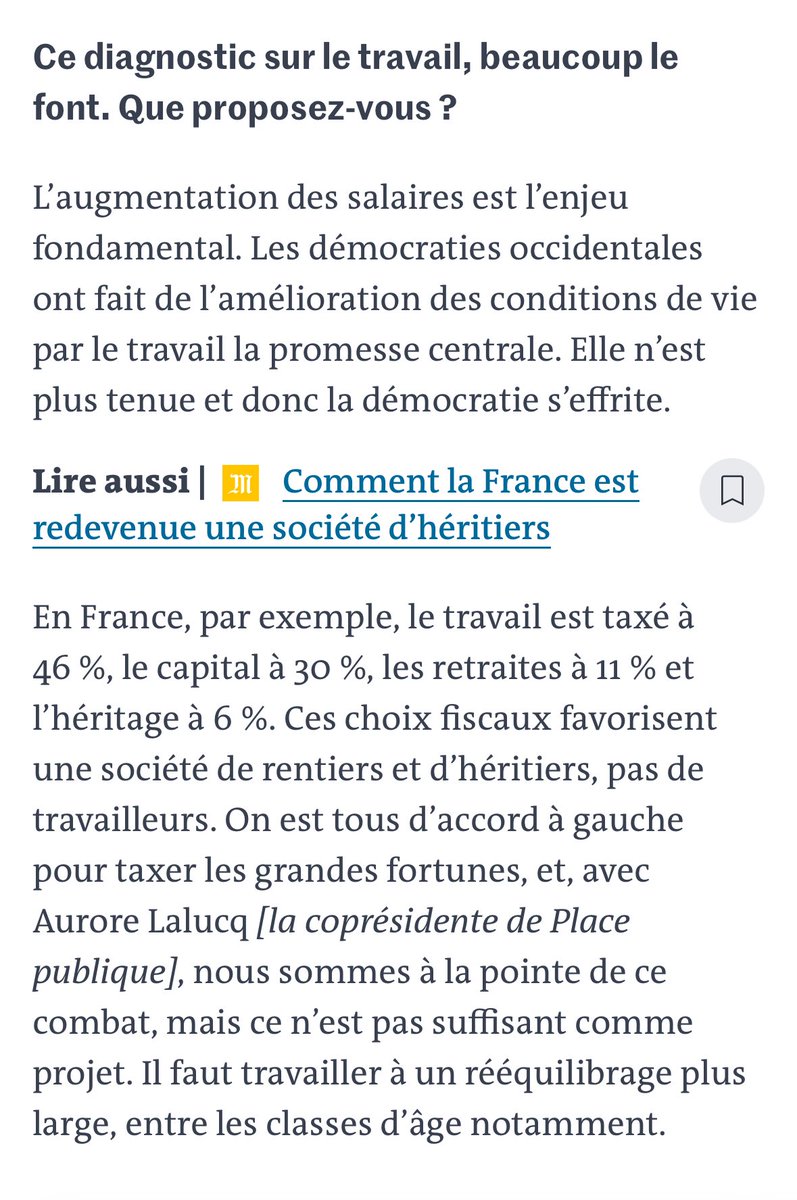 Intéressantes prises de position de Raphaël Glucksmann.