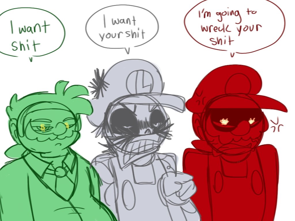 ernameya09's tweet image. Dis shit

(I finally drew it) 

#mariomadnessv2 #mariomadness