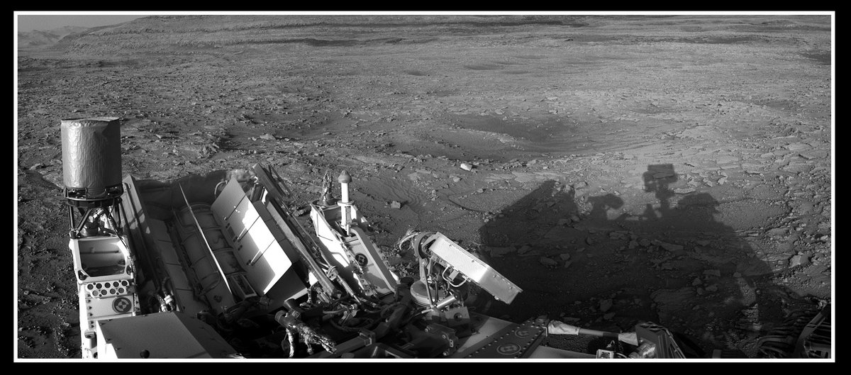 Stuart Atkinson (@mars_stu) on Twitter photo ...meanwhile, on Mars, a nuclear-powered robot geologist pauses in its ascent of an ancient mountain to take a photo of its own shadow, cast on the cinnamon-hued sands by the low Sun... <a href="/MarsCuriosity/">Curiosity Rover</a> Images Credits: NASA/JPL-Caltech/S Atkinson ...meanwhile, on Mars, a nuclear-powered robot geologist pauses in its ascent of an ancient mountain to take a photo of its own shadow, cast on the cinnamon-hued sands by the low Sun... <a href="/MarsCuriosity/">Curiosity Rover</a> Images Credits: NASA/JPL-Caltech/S Atkinson