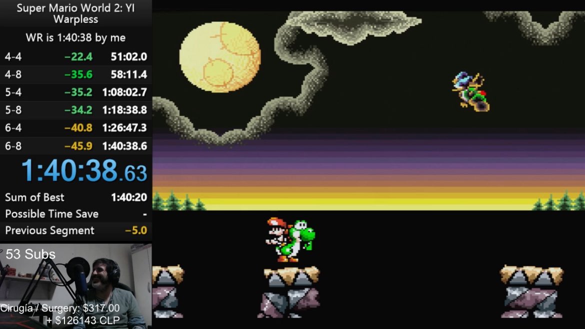 <a href="/Calco222/">Calco2</a> absolute legend, the greatest of all time, when we all thought the wr was unbeatable, he took down the nearly 5 year old wr and smashed it in the process, absolutely generational speedrunner