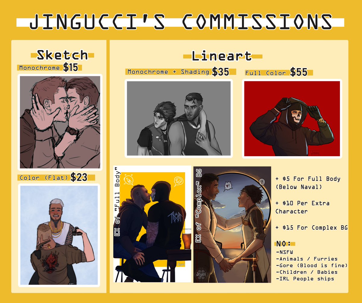 jinguccii's tweet image. I'm happy to say that I am opening up my art commissions! This is the first time I've really done this properly but as I am still unemployed and struggling to pay bills, better late than never!
