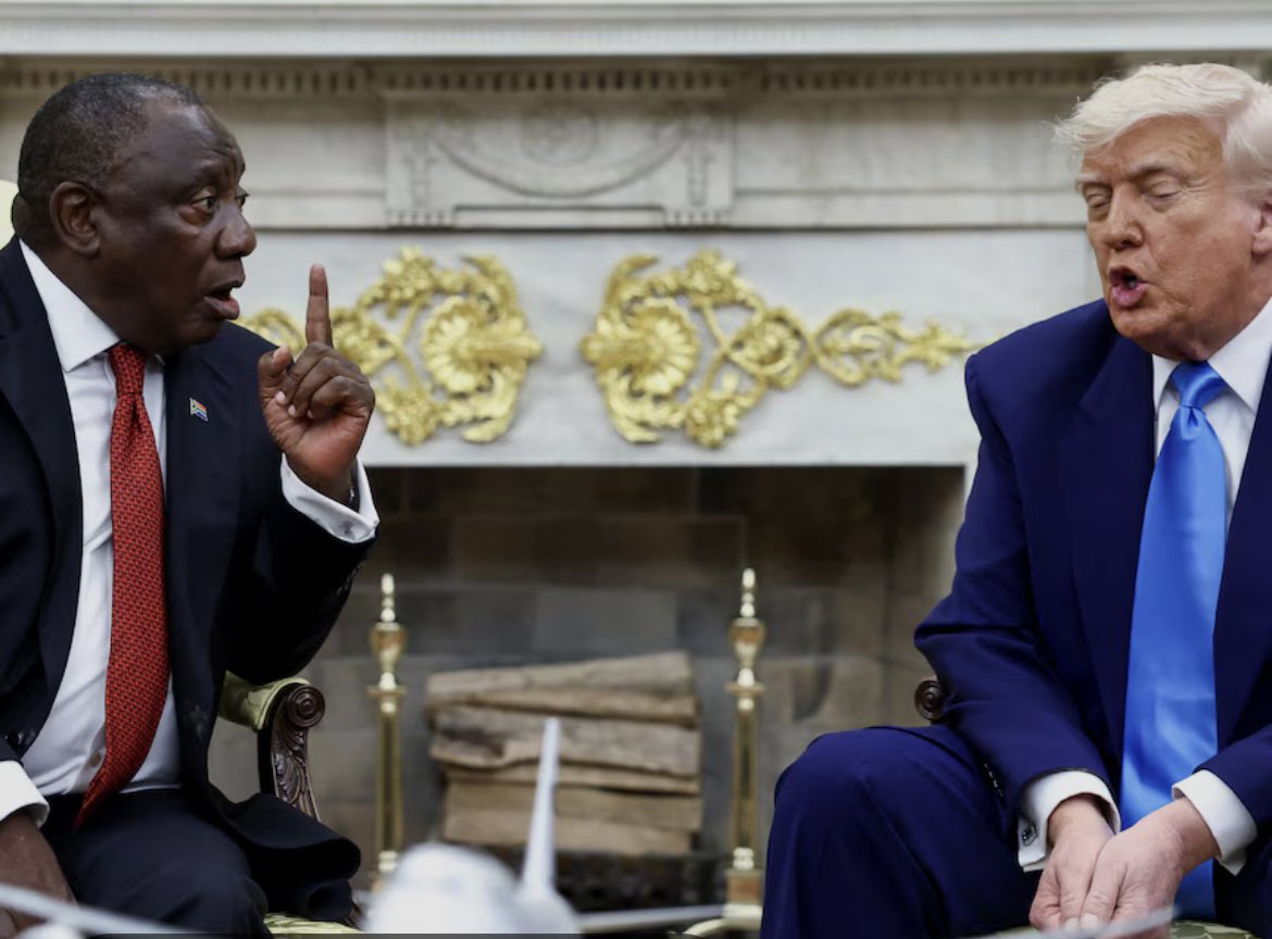 Diversion &amp; distraction from Israel’s genocide in Gaza. 

“White genocide? There were 27,621 murders in South Africa in 2023, more than 80 percent of them young, black males, who were poor or unemployed. During that same year, there were a total of 49 people (both white and