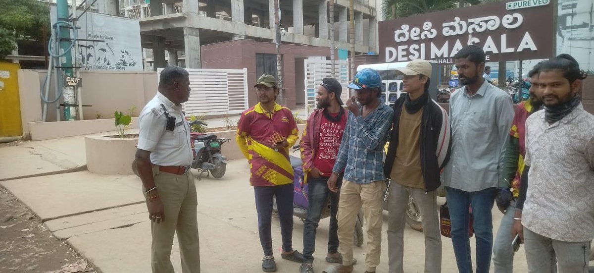HAL AIRPORT TRAFFIC BTP (@halairporttrfps) on Twitter photo Our officers and staff organised a road safety and helmet awareness program to commuters at Beml junction.
#FollowTrafficRules
#Awareness
<a href="/CPBlr/">CP Bengaluru ಪೊಲೀಸ್ ಆಯುಕ್ತ ಬೆಂಗಳೂರು</a> <a href="/Jointcptraffic/">Joint CP, Traffic, Bengaluru</a> <a href="/DCPTrEastBCP/">DCP Traffic East ಉಪ ಪೊಲೀಸ್ ಆಯುಕ್ತರು ಸಂಚಾರ ಪೂರ್ವ</a> <a href="/acpwfieldtrf/">ACP Traffic Whitefield ಎಸಿಪಿ ಸಂಚಾರ ವೈಟ್ ಫೀಲ್ಡ್</a> <a href="/blrcitytraffic/">ಬೆಂಗಳೂರು ಸಂಚಾರ ಪೊಲೀಸ್ BengaluruTrafficPolice</a> <a href="/BlrCityPolice/">ಬೆಂಗಳೂರು ನಗರ ಪೊಲೀಸ್ BengaluruCityPolice</a> Our officers and staff organised a road safety and helmet awareness program to commuters at Beml junction.
#FollowTrafficRules
#Awareness
<a href="/CPBlr/">CP Bengaluru ಪೊಲೀಸ್ ಆಯುಕ್ತ ಬೆಂಗಳೂರು</a> <a href="/Jointcptraffic/">Joint CP, Traffic, Bengaluru</a> <a href="/DCPTrEastBCP/">DCP Traffic East ಉಪ ಪೊಲೀಸ್ ಆಯುಕ್ತರು ಸಂಚಾರ ಪೂರ್ವ</a> <a href="/acpwfieldtrf/">ACP Traffic Whitefield ಎಸಿಪಿ ಸಂಚಾರ ವೈಟ್ ಫೀಲ್ಡ್</a> <a href="/blrcitytraffic/">ಬೆಂಗಳೂರು ಸಂಚಾರ ಪೊಲೀಸ್ BengaluruTrafficPolice</a> <a href="/BlrCityPolice/">ಬೆಂಗಳೂರು ನಗರ ಪೊಲೀಸ್ BengaluruCityPolice</a>