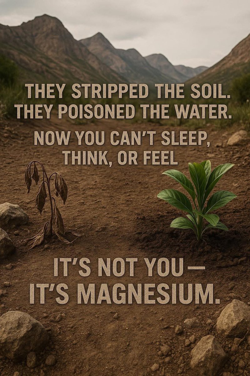 WE WERE NEVER MEANT TO RUN ON CAFFEINE. 

WE WERE MEANT TO RUN ON MAGNESIUN BUT THEY TOOK IT FROM US.

They drained the soil.
They processed the food.
They laced the water with fluoride — which binds to magnesium and makes it useless in your body.

Now you’re tired.
You can’t