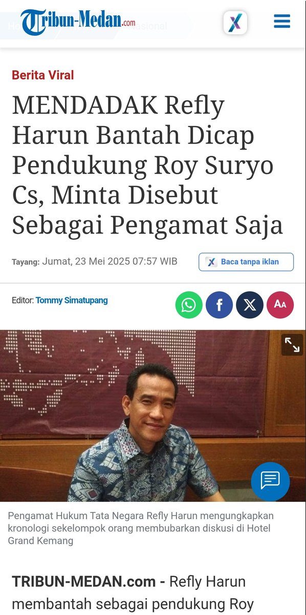 Call Me : Bur (akun pemberian Alm @_sendirian__) (@itsme_rbh) on Twitter photo Mulai cuci tangan dan menjauh..
Kapan menyusul Refly Pak <a href="/msaid_didu/">Muhammad Said Didu</a> dan <a href="/AbrSamad/">Abraham Samad</a>? Mulai cuci tangan dan menjauh..
Kapan menyusul Refly Pak <a href="/msaid_didu/">Muhammad Said Didu</a> dan <a href="/AbrSamad/">Abraham Samad</a>?