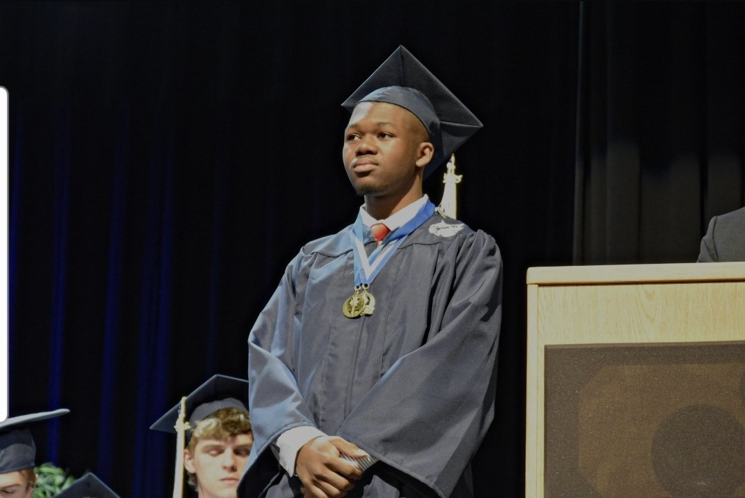 Graduated this week as athlete of the year and tied for first in the long  jump to qualify for state. Next week, I will be competing with the best of the best.  Let's get it.
