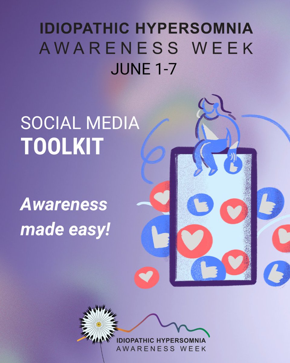 13th annual Idiopathic Hypersomnia Awareness Week starts tomorrow! Join us 😃
To make participation in the IHAW as simple as possible we have prepared a social media toolkit. bit.ly/3wdysR2

Idiopathic Hypersomnia Awareness Week, June 1-7

#IdiopathicHypersomnia