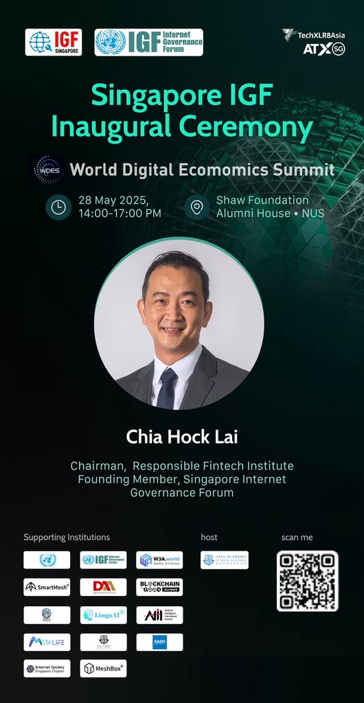 LingoAI (@lingoai_io) on Twitter photo š <a href="/singaporeigf/">Singapore Internet Governance Forum-SGIGF</a> Singapore Internet Governance Forum (SGIGF) Inaugural Ceremony: Speaker Lineup Unveiled at the World Digital Economics Summit
š¢ You're Invited! lu.ma/f1mmqhmr
The <a href="/UN/">United Nations</a> Nations Internet Governance Forum (IGF) has been around for 20 years ā and in 2025, š <a href="/singaporeigf/">Singapore Internet Governance Forum-SGIGF</a> Singapore Internet Governance Forum (SGIGF) Inaugural Ceremony: Speaker Lineup Unveiled at the World Digital Economics Summit
š¢ You're Invited! lu.ma/f1mmqhmr
The <a href="/UN/">United Nations</a> Nations Internet Governance Forum (IGF) has been around for 20 years ā and in 2025,