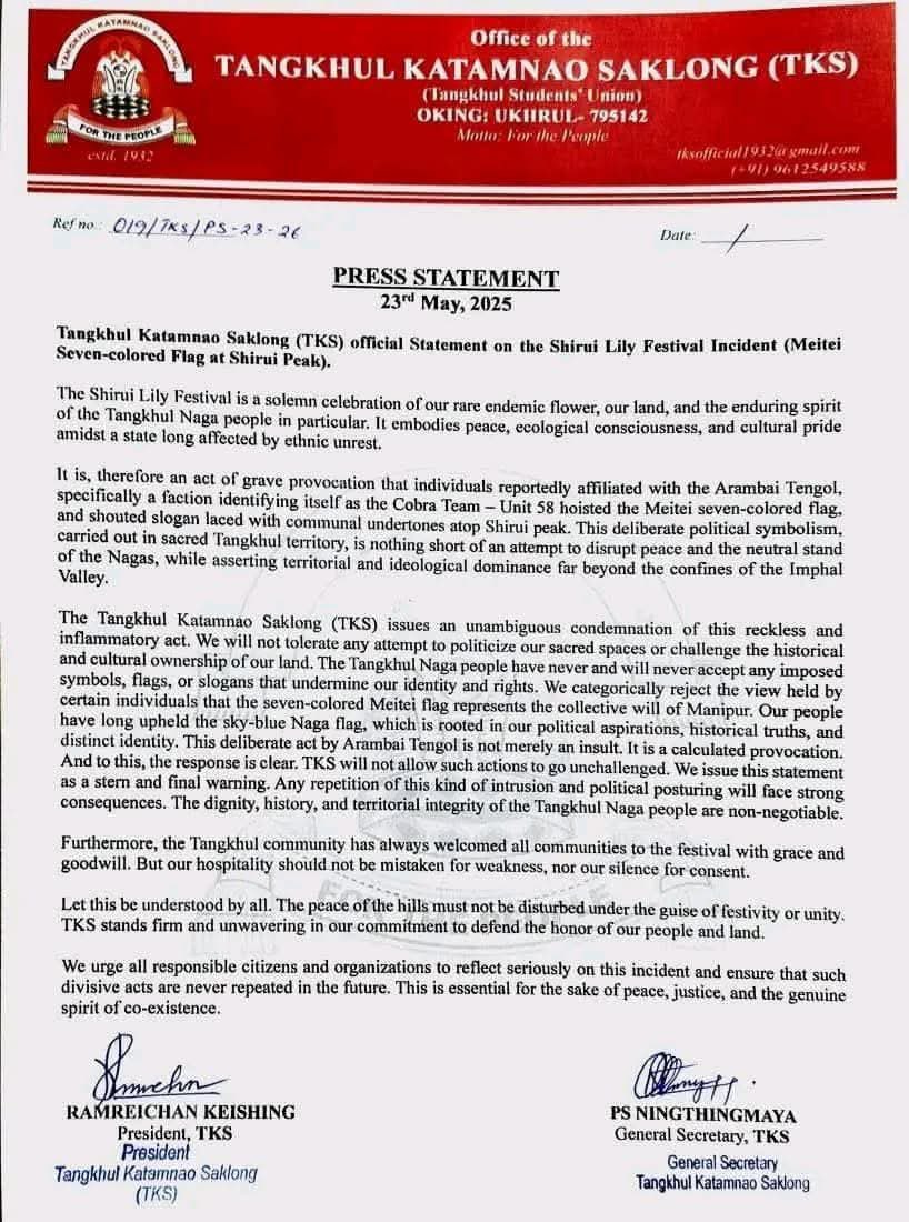 Kimmi Khongsai🇮🇳 (@kimmikhs) on Twitter photo Meitei claims the Nagas are their blood brothers while at the same time claiming their territory as well. I mean, Why the sudden change in historical narrative? Weren’t the Tangkhul a part of your so-called ‘indigenous’ category? Lol!! #ShiruiLilyFestival2025 <a href="/ukhrultimes/">Ukhrul Times</a> Meitei claims the Nagas are their blood brothers while at the same time claiming their territory as well. I mean, Why the sudden change in historical narrative? Weren’t the Tangkhul a part of your so-called ‘indigenous’ category? Lol!! #ShiruiLilyFestival2025 <a href="/ukhrultimes/">Ukhrul Times</a>
