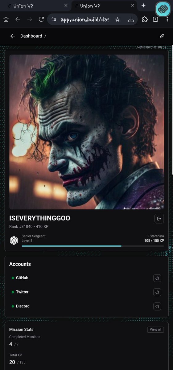 IsEverythingGoo's tweet image. Zkgm
@union_build testers! Keep the momentum going and don’t f**king give up! Every click and yap brings us closer to perfection. It’s the weekend, so let’s have some fun while we’re at it!

If you are already above 400xp comment ZKGM  #KeepTesting #UnionBuild #WeekendVibes