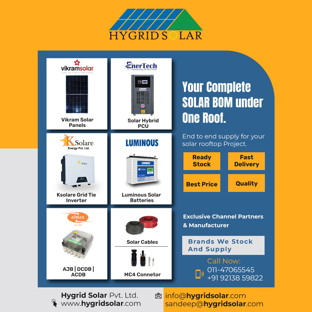 hygrid_solar's tweet photo. Your Complete Solar BOM under one Roof !!!

HYGRID SOLAR PVT. LTD.
ph: 011-47065545
mail: info@hygirdsolar.com
visit: https://t.co/MRe4jy9ZLM

#hygridsolar pvt. ltd. #solarBOS #solarbom #BOS #solarbom #balanceofsystem #solarEPC #ksolare #ksolareinverter #vikramsolar https://t.co/MDvTcR56ji