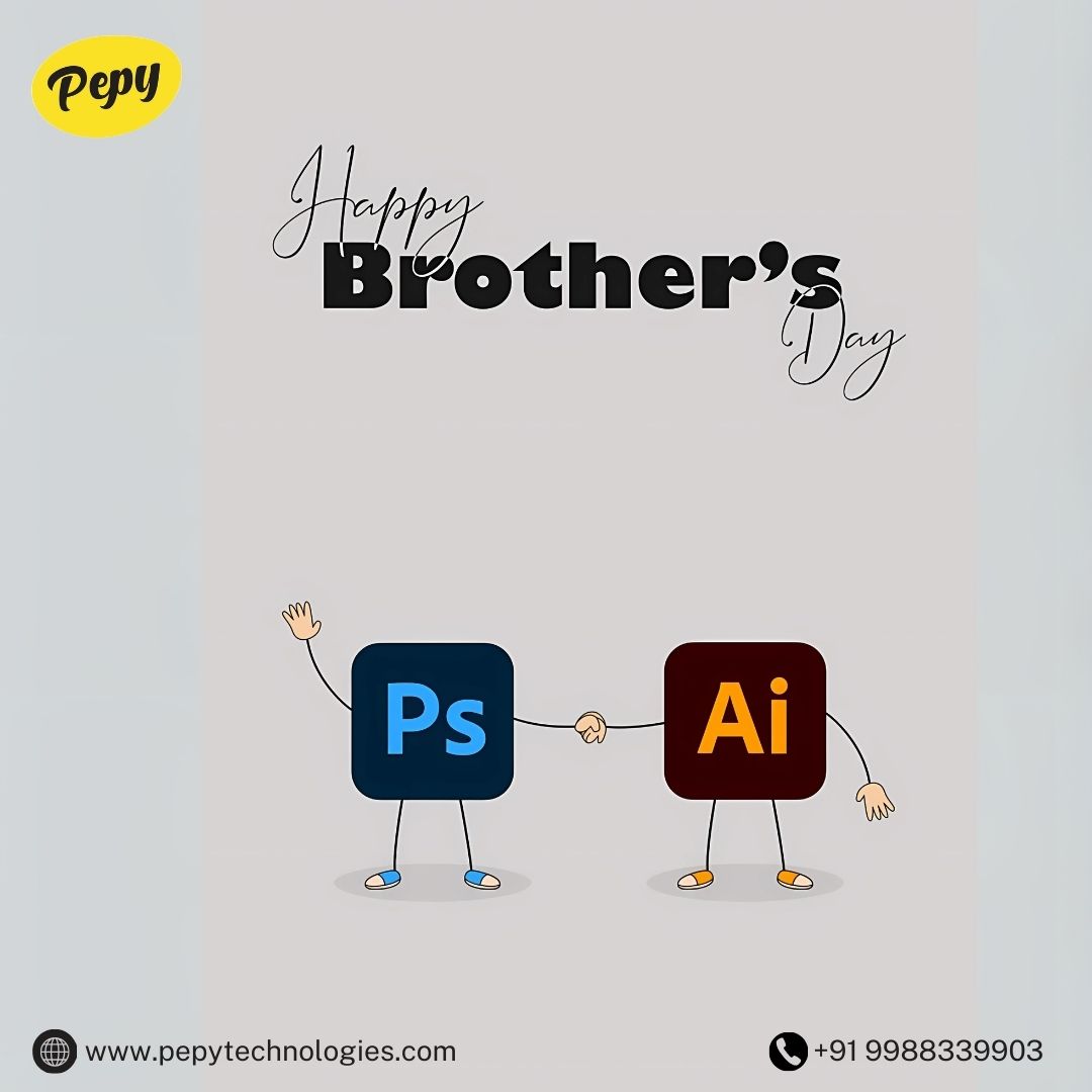 👬 Happy Brother’s Day from the perfect creative duo!

Just like Photoshop and Illustrator, some bonds are built on teamwork, creativity, and support.

🔗 Visit us: pepytechnologies.com
📞 +91 99883 39903

#BrothersDay #CreativeTools #PhotoshopVsIllustrator
#PepyTechnologies