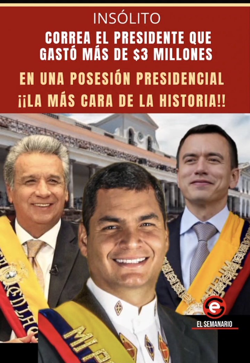 elsemanarioec's tweet image. Noboa marcó un hito de austeridad en su posesión presidencial: solo gastó $132.202, frente a los $895.900 de Lenín Moreno y los $3,13 millones de Correa.
Menos del 25 % del presupuesto inicial.
Tres estilos,tres mensajes políticos. #Ecuador #Noboa #PosesionPresidencial2025