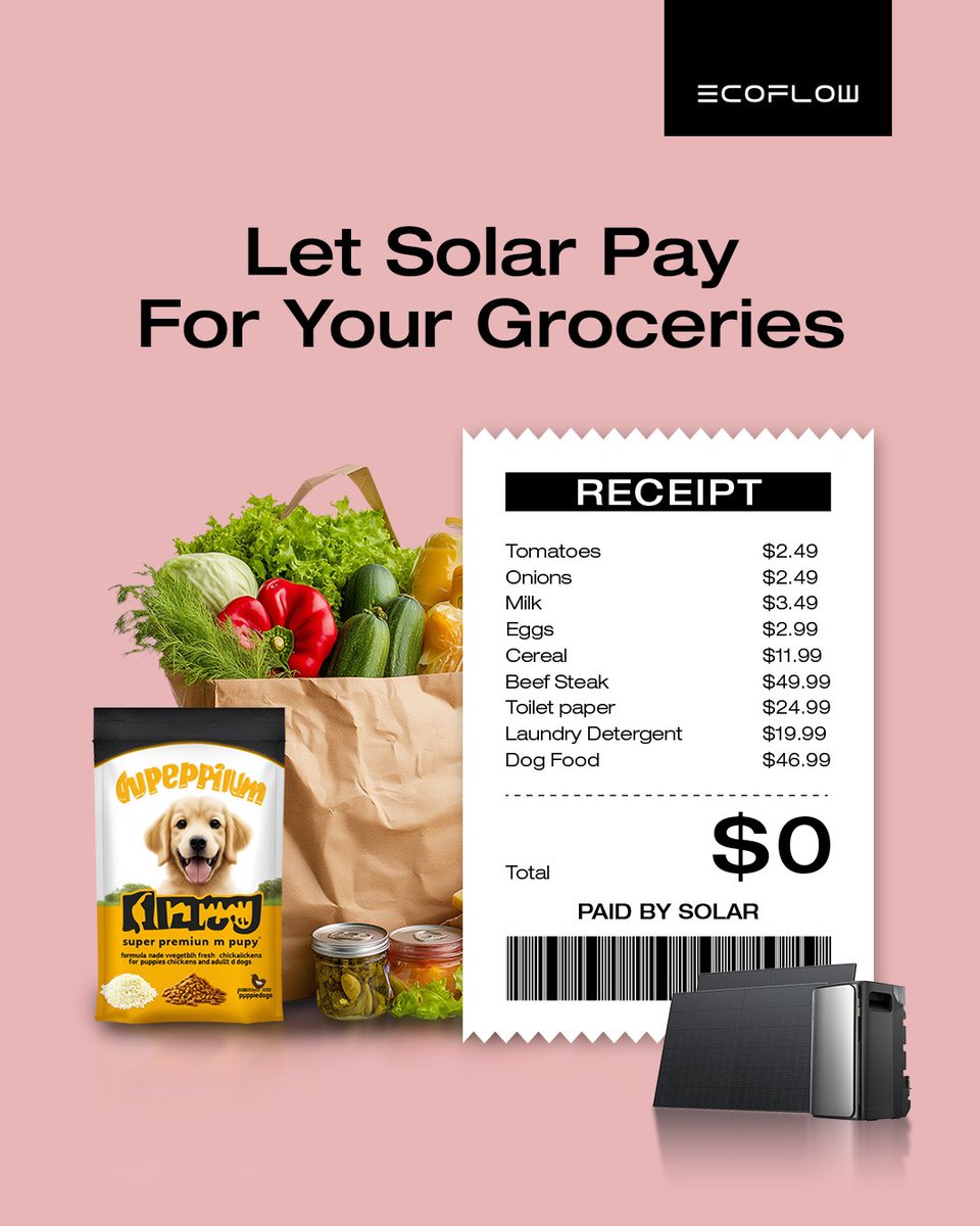 Not exactly candlelit dinner vibes. But saving with solar every day? Kinda romantic in its own way 😌 What’s draining your grocery budget the most? Let #EcoFlowSTREAMUltra handle it.

#HomeSolarSystem #PlugInSolar