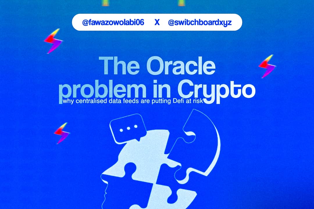 Defimarvel01's tweet image. In 2022, a faulty oracle update sank a billion-dollar protocol🙀 

We trust price feeds more than people in crypto

but

Most oracles today are just as centralized and outdated as TradFi banks.

Here’s how @switchboardxyz is changing that for Solana and beyond.

🧵👇
#Switchboard