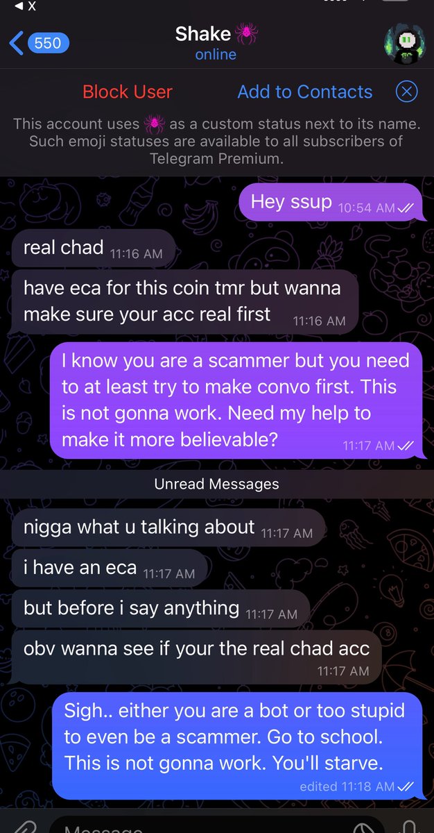 Need better scammers please. The quality is appalling.