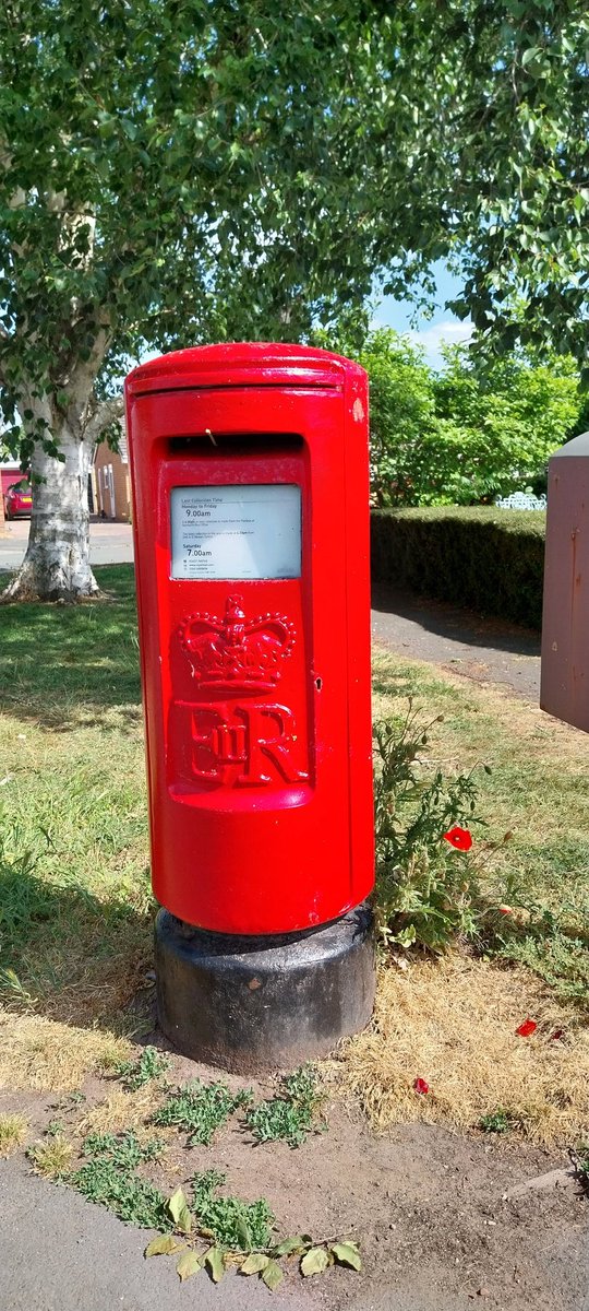 Sitting in a lovely green spot in Nantwich, Cheshire is this ER box. The house nearby is up for sale...imagine having your own postbox that close by! 😆 #postboxsaturday