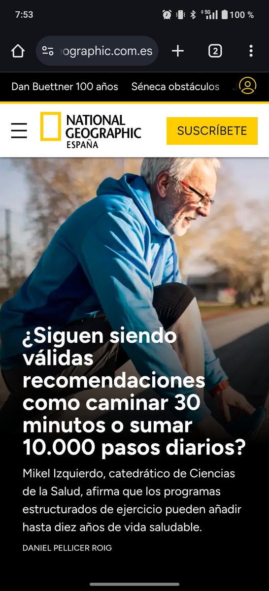 Mikel Izquierdo (@mikelizquierdo_) on Twitter photo 🧬 “El ejercicio puede añadir hasta 10 años de vida saludable.”
Gracias <a href="/NatGeoEsp/">National Geographic España</a> por dar espacio a la ciencia del movimiento. Es un honor aportar como especialista en este artículo que demuestra el poder del ejercicio estructurado en el envejecimiento saludable.
📖 Lee el 🧬 “El ejercicio puede añadir hasta 10 años de vida saludable.”
Gracias <a href="/NatGeoEsp/">National Geographic España</a> por dar espacio a la ciencia del movimiento. Es un honor aportar como especialista en este artículo que demuestra el poder del ejercicio estructurado en el envejecimiento saludable.
📖 Lee el