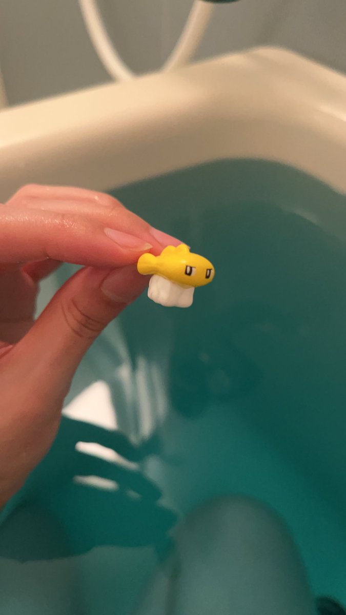 雨の日はゆっくりお風呂にかぎる〜
この子はポケモンのバスボムから出てきました笑