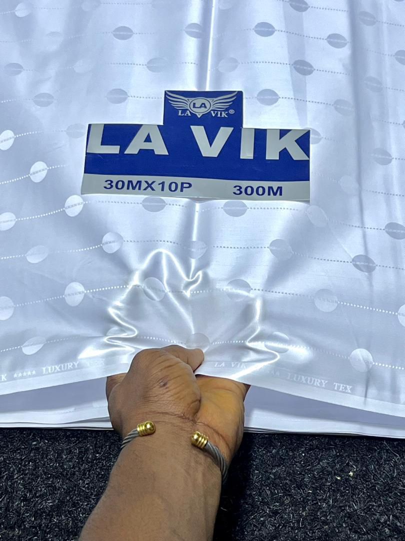LaVik ShinePro 

Price 🔖 ✂ 5800 per yard

📍 Kano and Delivery nationwide

Call or WhatsApp 08028482834