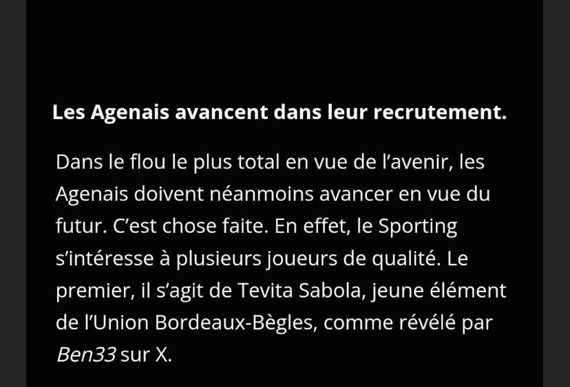 Ben33 (@ben33110) on Twitter photo Un grand merci à <a href="/LaDepeche_47/">La Dépêche 47</a> de me citer dans leur article de presse concernant l’information SABOLA. Un grand merci à <a href="/LaDepeche_47/">La Dépêche 47</a> de me citer dans leur article de presse concernant l’information SABOLA.