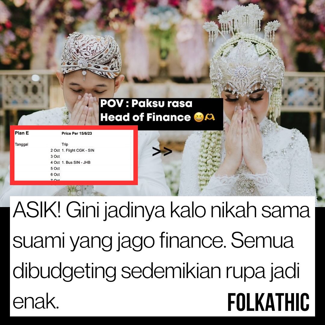 Pov nikah sama yang jago finance nih..

Gimana menurut kalian?