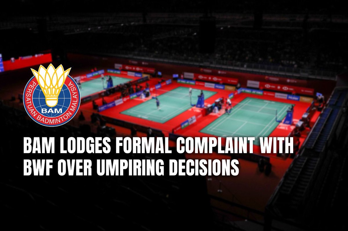 The Badminton Association of Malaysia (BAM) has officially lodged a formal complaint with the Badminton World Federation (BWF) regarding multiple umpiring decisions made by the umpire during the men’s doubles match between Malaysia’s Aaron Tai-Kang Khai Xing and Denmark’s Rasmus