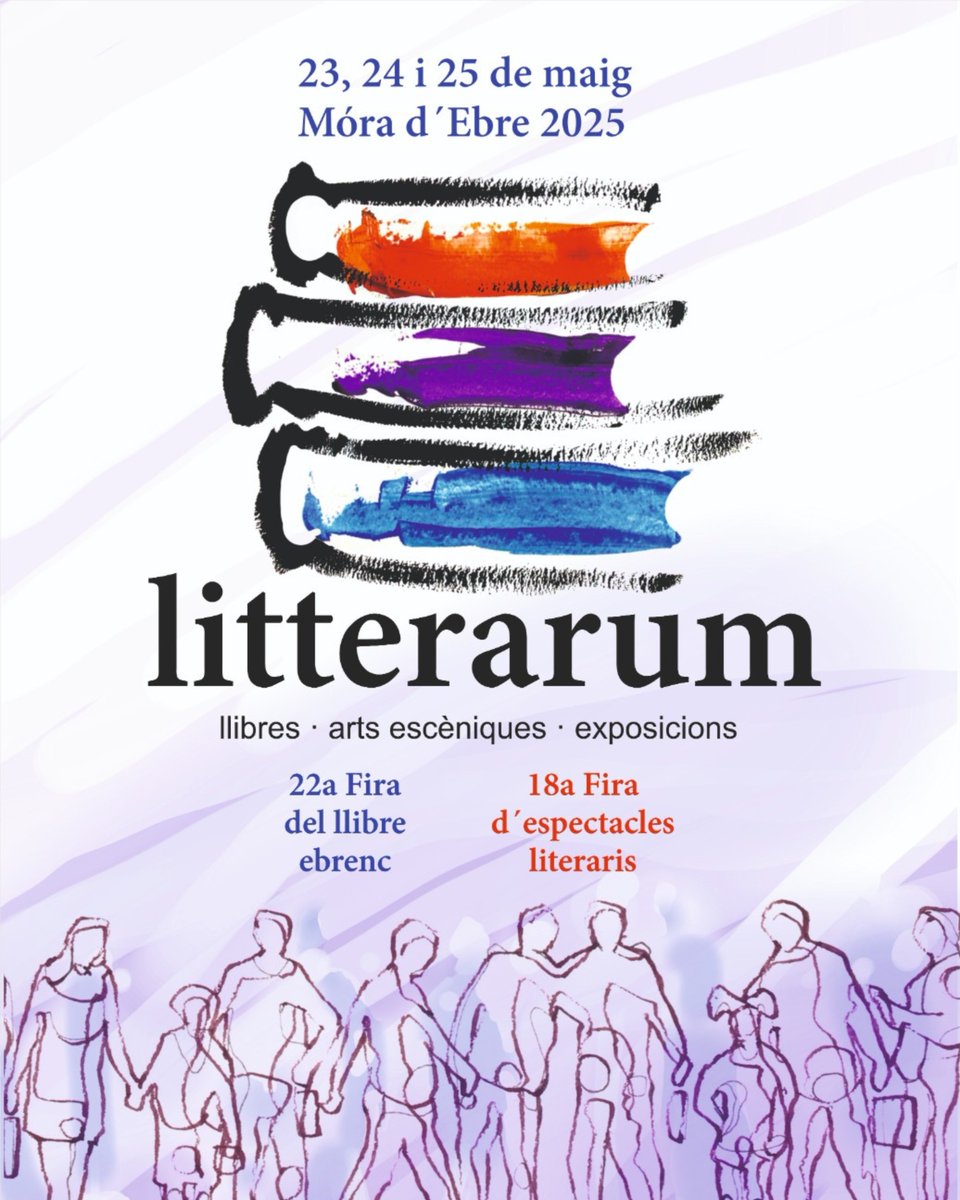 📚 Aquest cap de setmana, torna la Fira del Llibre Ebrenc i Litterarum!

El 23, 24 i 25 de maig, la literatura catalana és protagonista a Móra d'Ebre amb la 18a edició de Litterarum i la 22a Fira del Llibre Ebrenc. Espectacles literaris, presentacions de llibres ebrencs... i molt