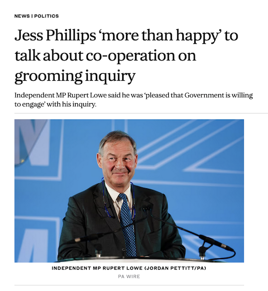 Jess Phillips MP was contacted after she indicated her willingness to cooperate with our inquiry in the Commons almost a month ago, but we are yet to receive a response.