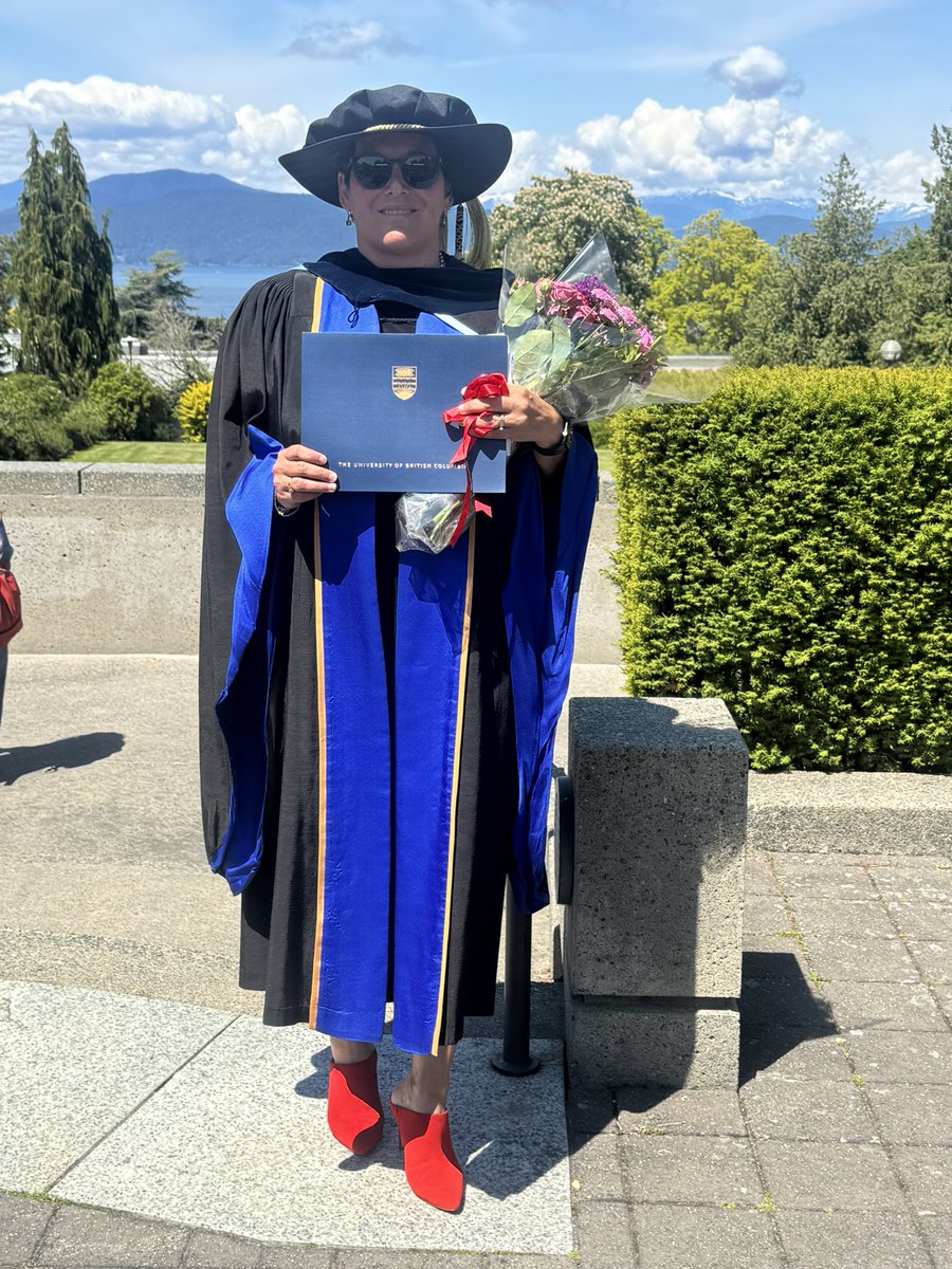 I am so grateful to have finally crossed the stage to receive my Doctorate of Education. Thank you to all who have supported me. #UBC #graduation2025 #Indigenous #surthrived