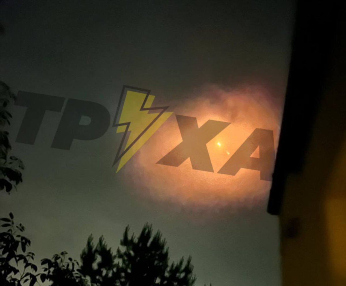 Sestřelení ruské rakety nad Kyjevem.