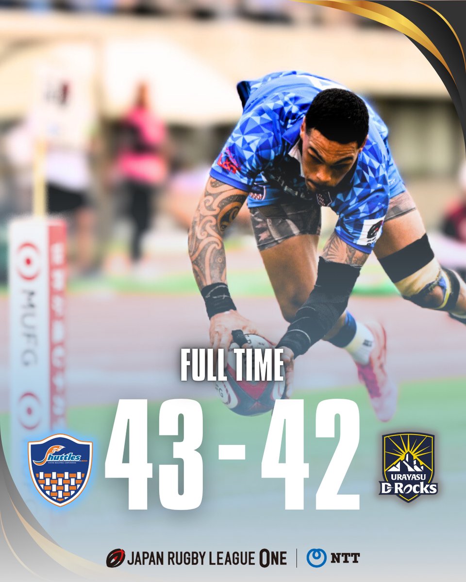 豊田自動織機シャトルズ愛知 SHOKKI SHUTTLES (@shokki_shuttles) on Twitter photo FULL TIME!
応援ありがとうございました!
NTT JAPAN RUGBY LEAGUE ONE 2024-25 D1/D2入替戦 第1戦
🕛 5月24日(土)
🆚 浦安D-Rocks
S愛知 43 - 42 浦安DR
S愛知の勝ちです
試合結果🔽
league-one.jp/match/28365
【Team Official Photographer】
<a href="/arrow_mg/">服トリユミ ver9.00</a>
#豊田自動織機シャトルズ愛知 FULL TIME!
応援ありがとうございました!
NTT JAPAN RUGBY LEAGUE ONE 2024-25 D1/D2入替戦 第1戦
🕛 5月24日(土)
🆚 浦安D-Rocks
S愛知 43 - 42 浦安DR
S愛知の勝ちです
試合結果🔽
league-one.jp/match/28365
【Team Official Photographer】
<a href="/arrow_mg/">服トリユミ ver9.00</a>
#豊田自動織機シャトルズ愛知