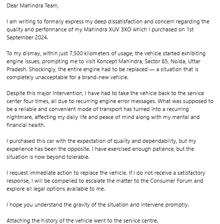 shashwat_puri's tweet photo. @anandmahindra @MahindraRise @Mahindra_Auto @MahindraXUV3XO @ashakharga1 @anishshah21 @ParikshitGhosh #NeedResolution #Enginefailure #RiseForGood #WithYouHamesha #MahindraForYou #MahindraSupport #MahindraCustomerCare #SupportNeeded https://t.co/Ff2zKGSdI5