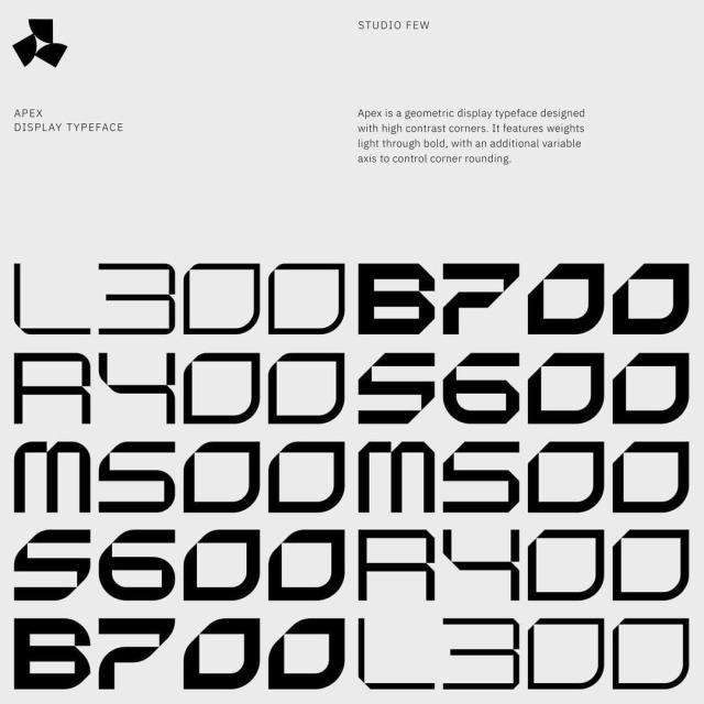 Studio Few / Apex / Typeface / 2022  [ift.tt/ZYC8gxh]
