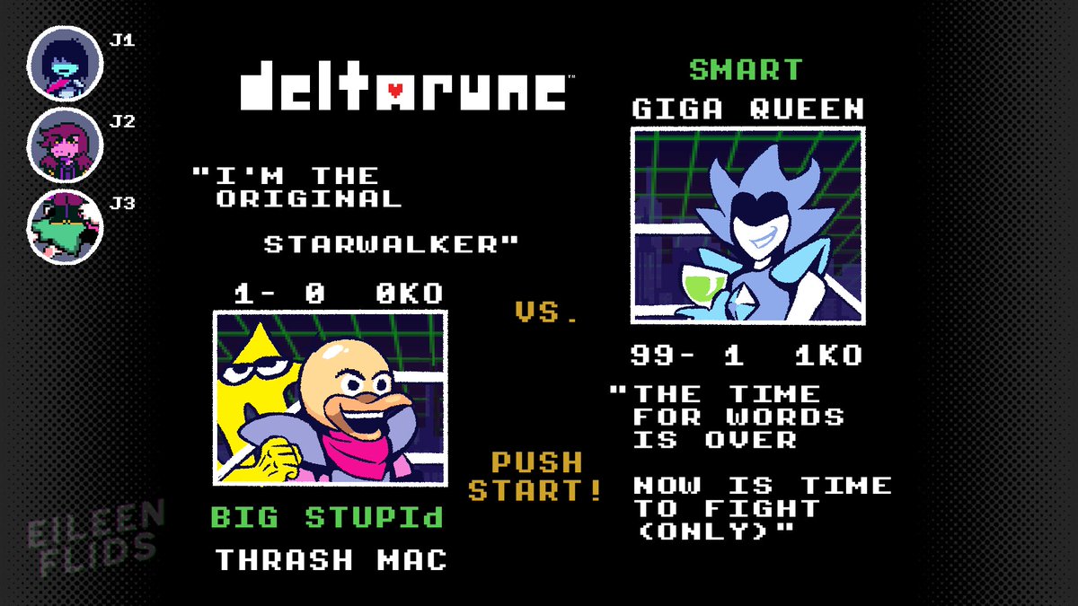 Yo creo que un gran juego se define si tiene momento Punchout y definitivamente Deltarune es uno de ellos, pueden confirmarlo esta tarde que continúe el juego más o menos como a las 19:30 MX, son libres de ir si quieren:

twitch.tv/eileenflids

...y así