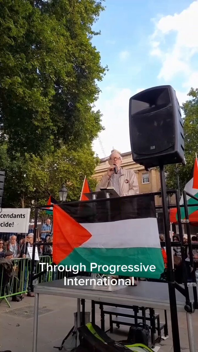 Corbyn shouldn't be standing outside Downing street.

- He should be given the keys