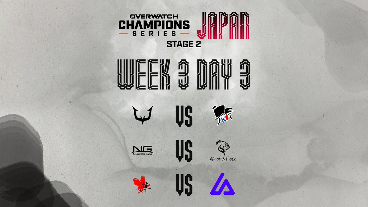 【日本語配信】OWCS JAPAN 2025 Stage 2｜WEEK 3 DAY 3  

18時からOWCS JAPAN Stage 2をチェック✓

<a href="/RC_REJECT/">REJECT</a> 🆚 <a href="/Jkot_staff/">JKOT</a>
<a href="/NG_NyamGaming/">NyamGaming</a> 🆚 <a href="/AplombTiger/">Aplomb Tiger</a>
<a href="/hyb_GG/">隼Gaming🐦🐦</a> 🆚 <a href="/lazuli_team/">Lazuli</a>
 
✦配信チャンネル  
🟣twitch.tv/ow_esports_jp 
🔴youtube.com/@ow_esports_jp

🎙実況 - 蒼汁 <a href="/Aojiru2581/">蒼汁/Masaya Furutani</a>