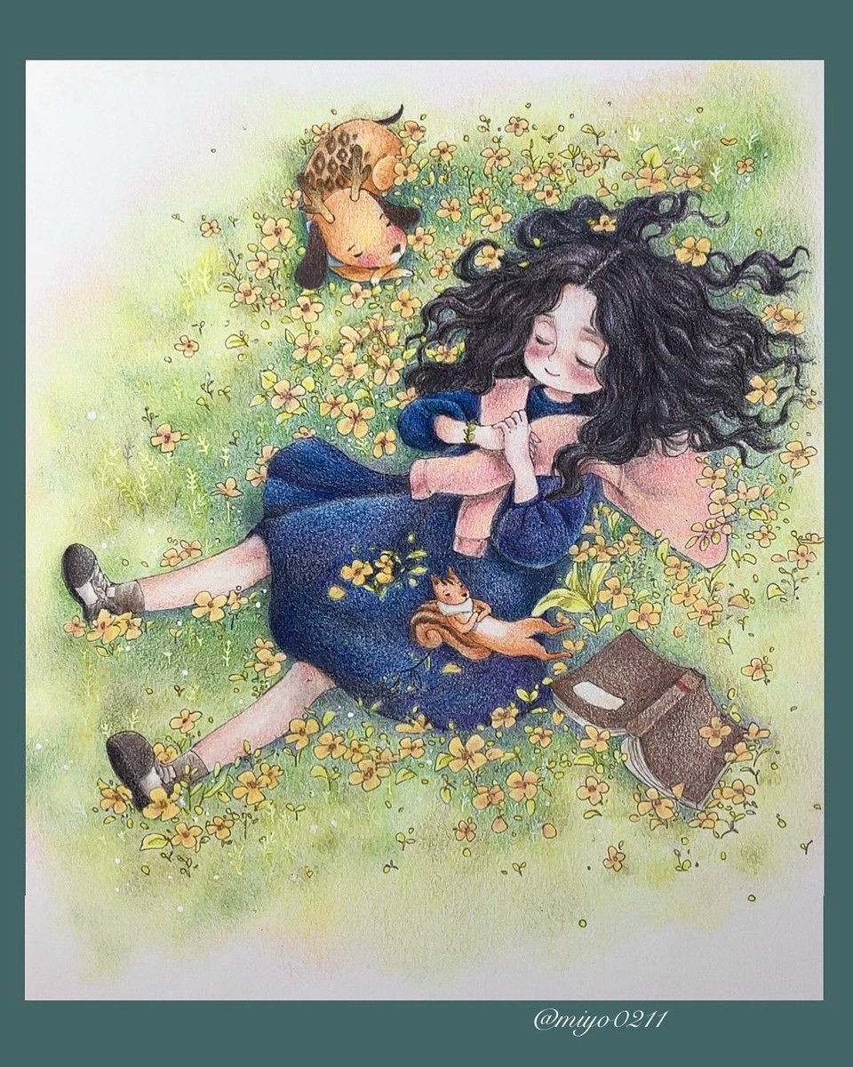 #塗り絵　#ぬりえ　#コロリアージュ　#大人の塗り絵　#aepple #forestgirlcoloringbook 
#aeppolscoloringbookoftheforest 
#エポルの森少女カラーリングブック