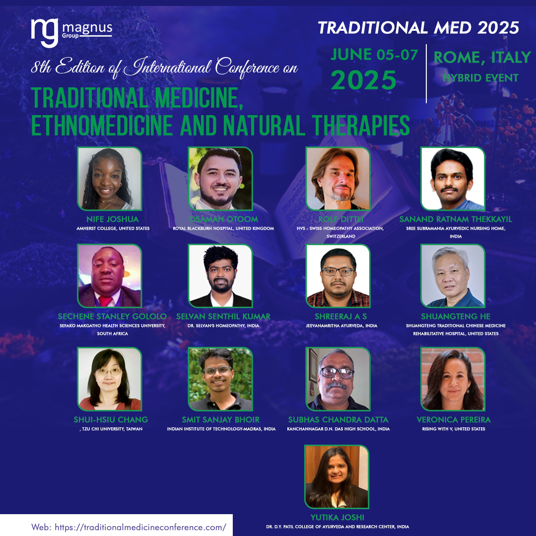 We’re excited to introduce a dynamic lineup of international experts set to speak at <a href="/Traditionalcof/">Traditional Med</a>  2025, happening June 5–7, 2025, in Rome and online, hosted by <a href="/magnus_group/">Magnus Group</a> 
🔗 Register today: traditionalmedicineconference.com/register