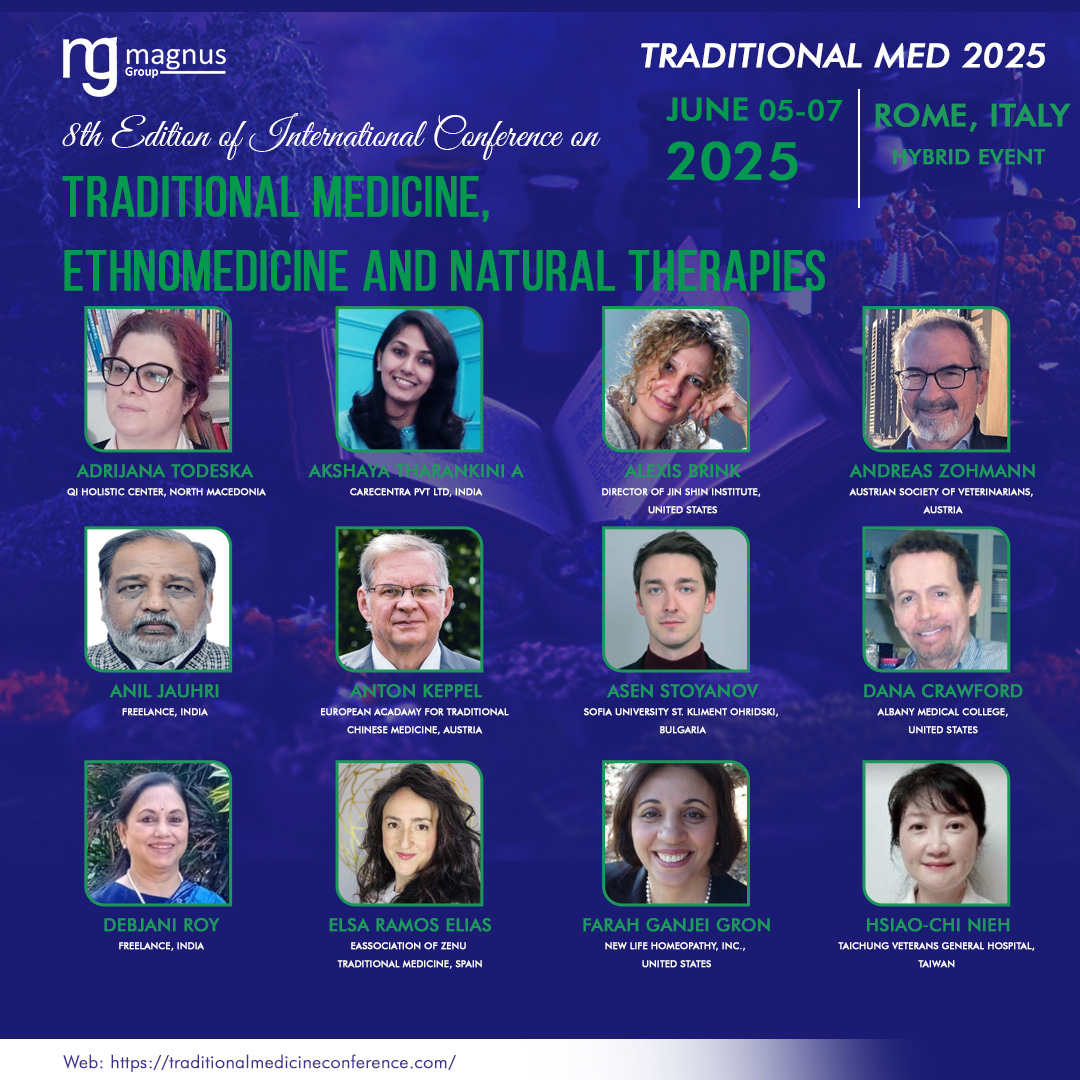 We’re thrilled to unveil an inspiring lineup of international experts who will be speaking at <a href="/Traditionalcof/">Traditional Med</a> 2025, taking place from June 5–7, 2025, in Rome, Italy, and virtually proudly hosted by <a href="/magnus_group/">Magnus Group</a> 
Register Now: traditionalmedicineconference.com/register
WhatsApp: +1 (434) 264 7183
