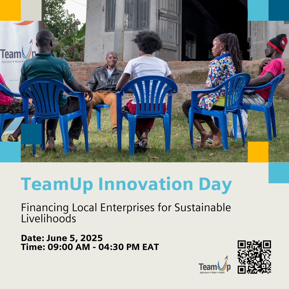 TeamUpUG's tweet image. You're invited to #TeamUpInnovationDay in Kampala!
Connect with changemakers driving inclusive rural development & innovative finance for SGBs in Uganda
🗓️ Save the date: 5th June
📍 Attend in-person lnkd.in/deg2EgrZ or online lnkd.in/dx7TDhvv register now!