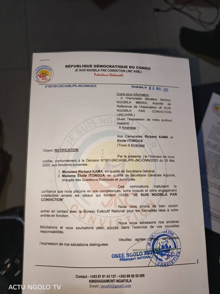 FONDATION JE SUIS NGOBILA PAR CONVICTION (FO-JNC) tweet media