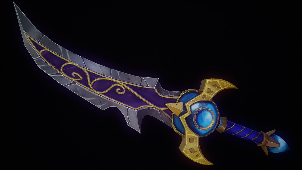 AD890D's tweet image. 3rd Stylized Weapon #RobloxDev #RblxDev #Roblox #Stylized #b3d #3dcoat #worldofwarcraft comms open!!
