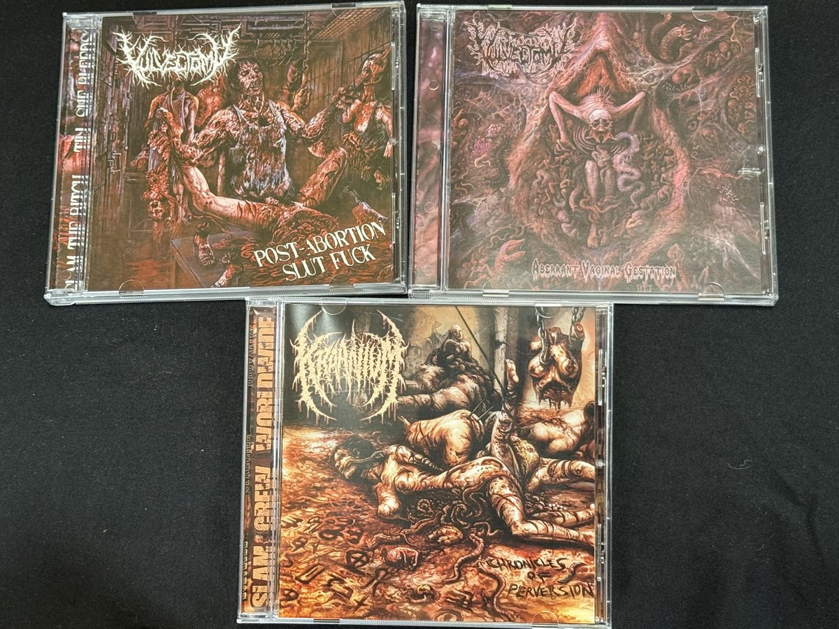 ブルデス スラミング Vulvectomy CD 3枚セット 9月来日のVulvectomy話題の2ndと新譜の4th、そしてkraanium
