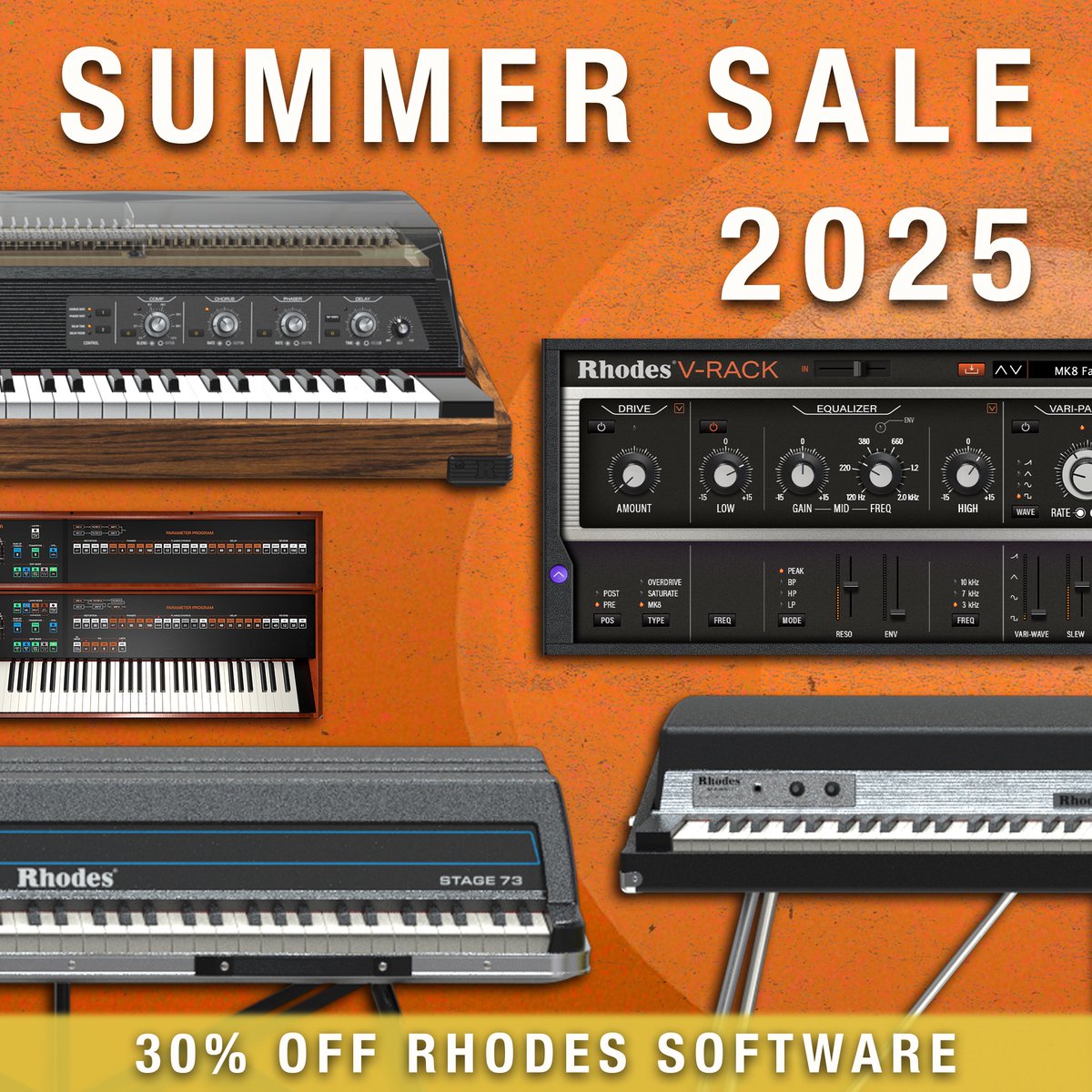 Rhodes Early Summer Sale - 30% Off All Software 

Save 30% on every Rhodes software title for four days only.

Use code: EARLY-SUMMER-SALE at checkout.

rhodesmusic.com/software/

#rhodes #rhodesmusic #rhodespiano #summersale #summermadness
