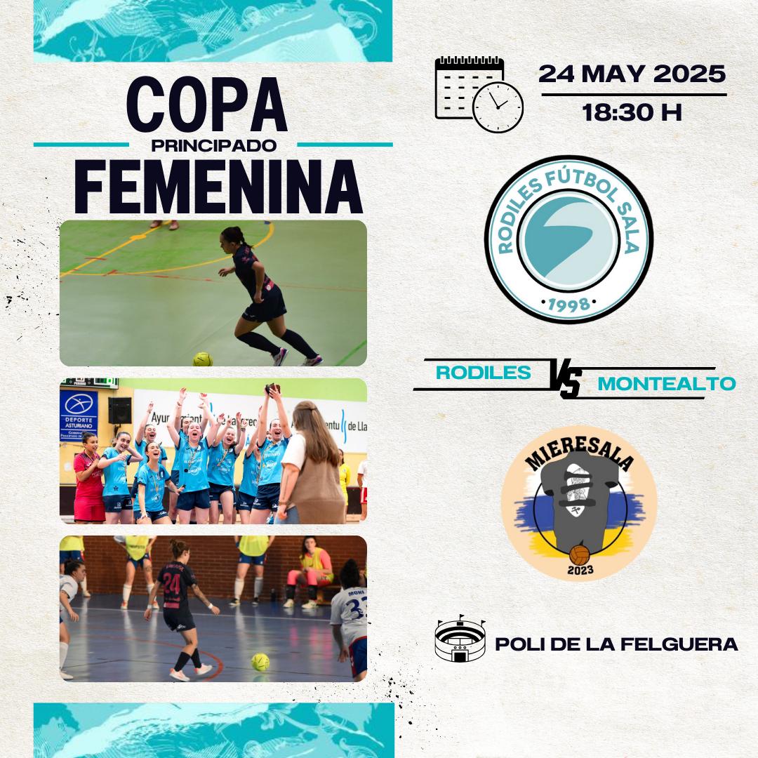 COPA PRINCIPADO|

👧🏽 Autonómica femenina
➡Copa 🏆 SEMIFINALES
🆚️ @mieresala
📅 Sábado 24 mayo
⌚️ 18:30h
🏟 Polideportivo de Felguera