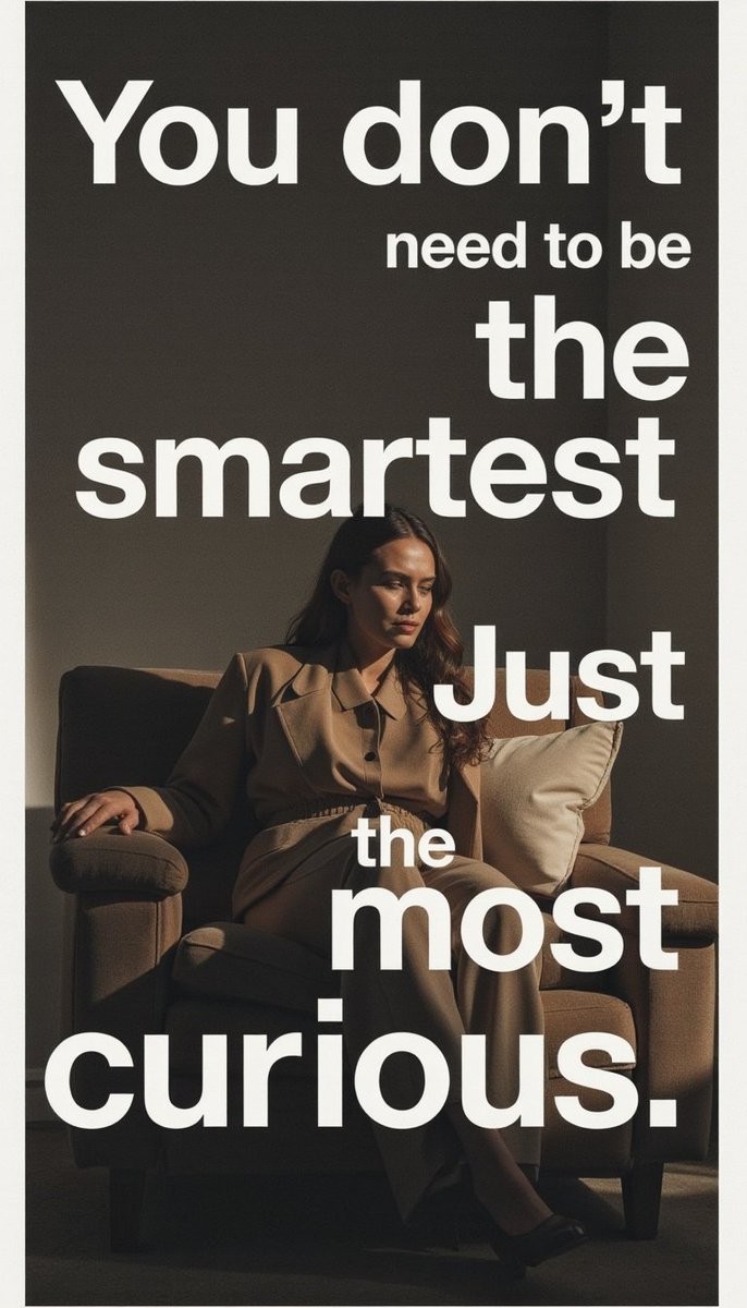 "You don’t need to be the smartest in the room. Just the most curious."

→ A small reminder for anyone doubting their starting point.

#MindsetShift #Believe